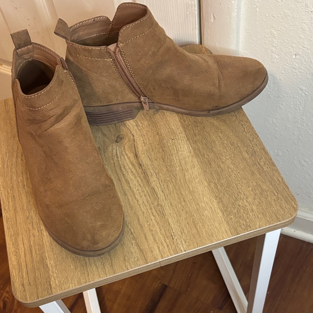 Brown Suede Ankle Boots